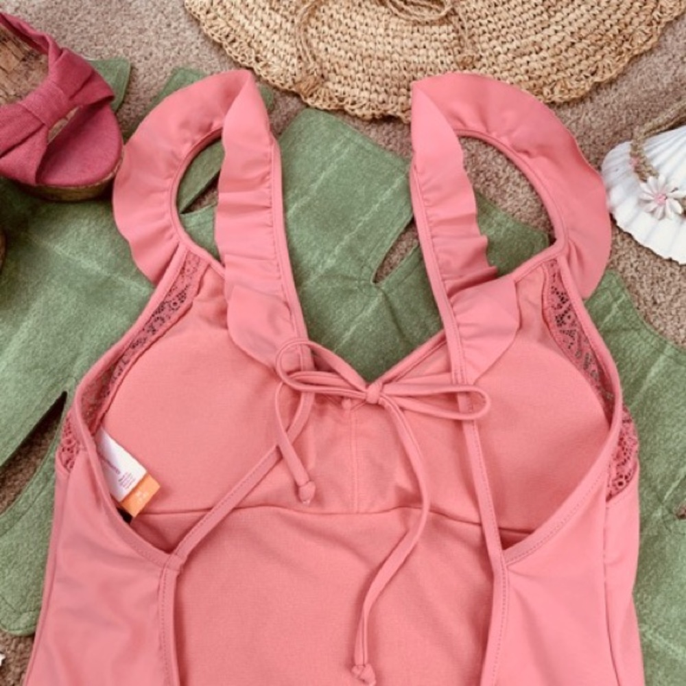 Pink Ruffle Swimsuit - Picture 6 of 8